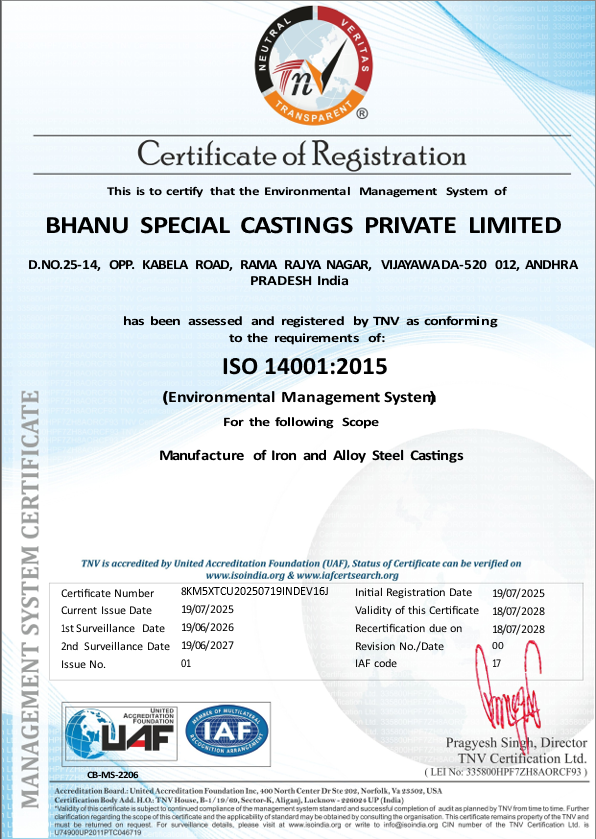 ISO 14001 Environmental Management System Certificate