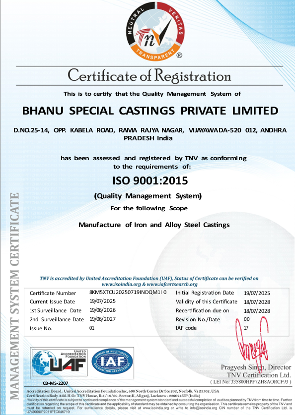 ISO 9001 Quality Management System Certificate
