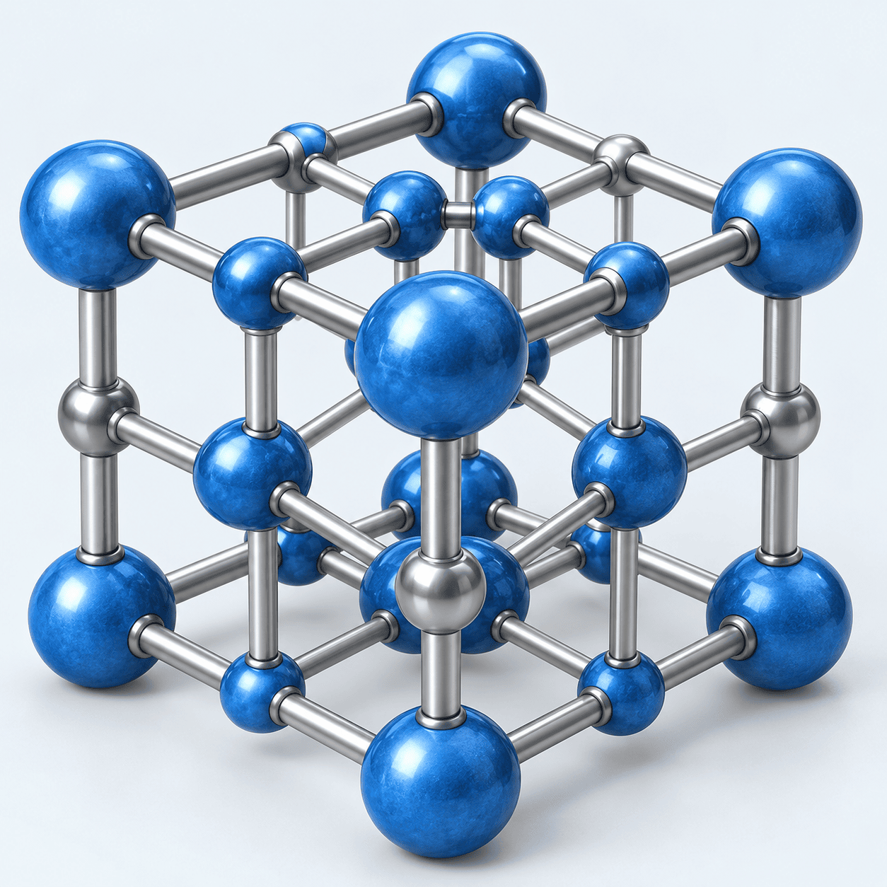 Illustration of a metal crystal structure